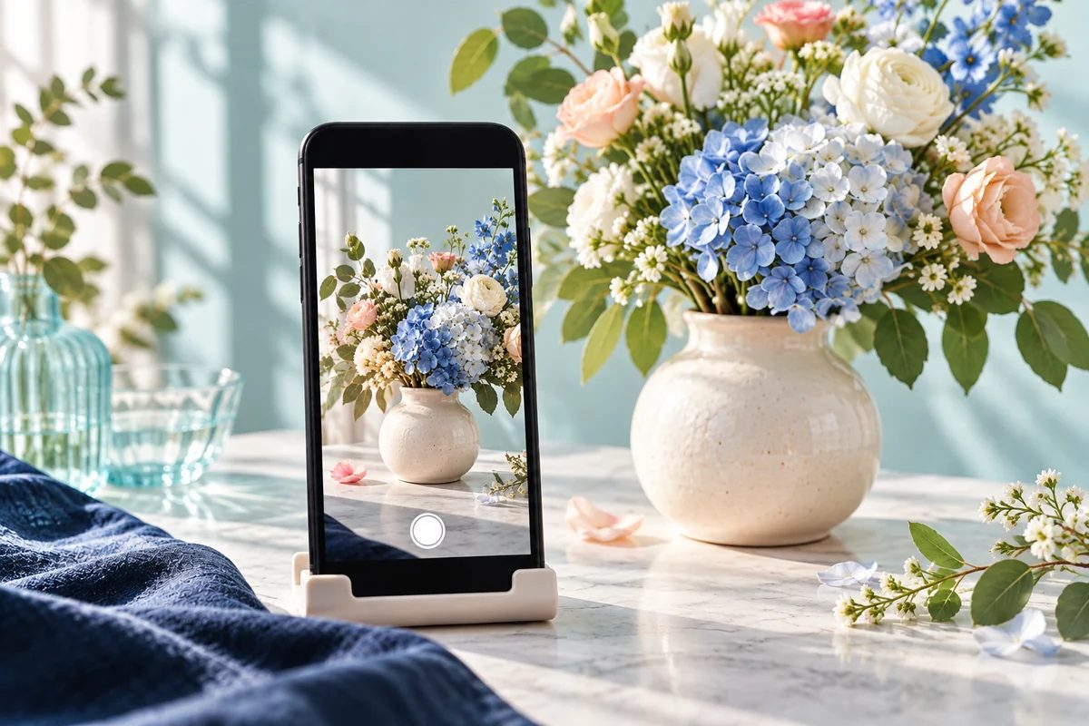スマートフォンで縦動画を撮影する制作イメージ